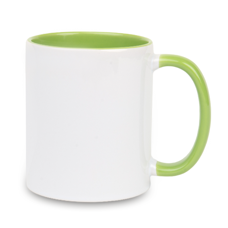 Inside and handle color sublimation mug